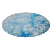 スノーフレークの背景 カッティングボード (角)