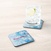 スノーフレークの背景 コースター (右側)