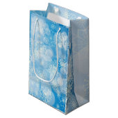 スノーフレークの背景 スモールペーパーバッグ (正面アングル)