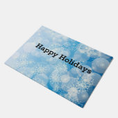 スノーフレークの背景 ドアマット (アングル)