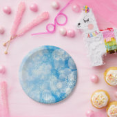 スノーフレークの背景 ペーパープレート (パーティー)