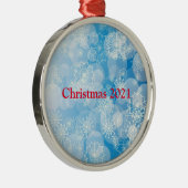 スノーフレークの背景 メタルオーナメント (右)