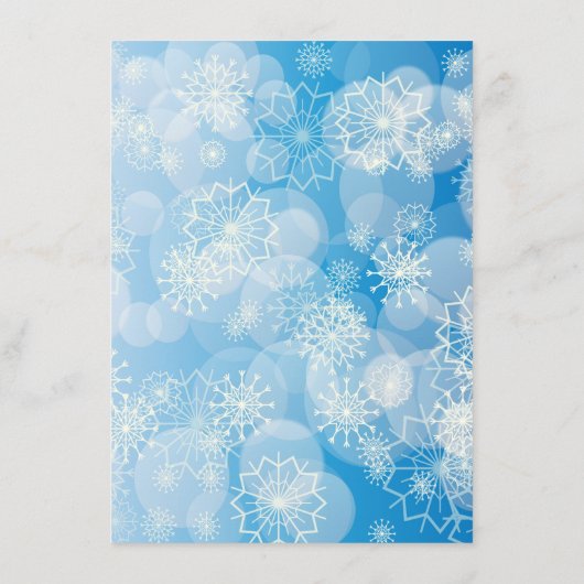 スノーフレークの背景 メニュー (裏面)