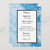 スノーフレークの背景 メニュー (正面/裏面)