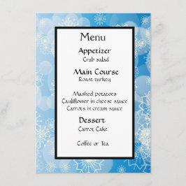 スノーフレークの背景 メニュー