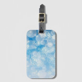 スノーフレークの背景 ラゲッジタグ (正面縦)