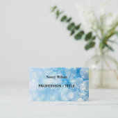 スノーフレークの背景 名刺 (スタンド正面)