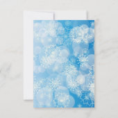 スノーフレークの背景 招待状 (裏面)