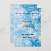 スノーフレークの背景 招待状 (正面/裏面)