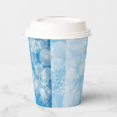 スノーフレークの背景 紙コップ (左)