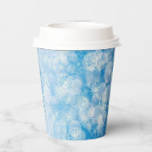 スノーフレークの背景 紙コップ (裏面)