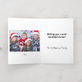 スノーフレークを使ったシルバーメリークリスマス 箔シーズンカード (内側レイダウン)