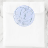 スノーフレークアイスブルー ラウンドシール (バッグ)