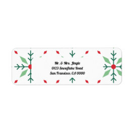 スノーフレークアドレス ラベル