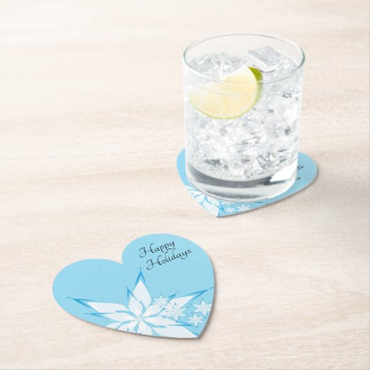 スノーフレークアートとハッピーホリデー ペーパーコースター (インサイチュ)