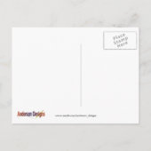 スノーフレークアールデコパターン ポストカード (裏面)