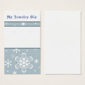 スノーフレークイヤリングカード (正面&裏面)