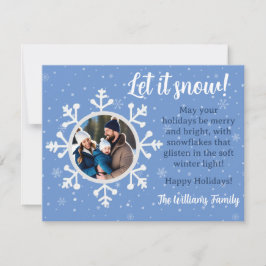 スノーフレークウィズホリデーフラットカード シーズンカード