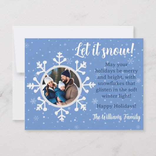 スノーフレークウィズホリデーフラットカード シーズンカード (正面)