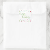 スノーフレークウィムシハッピーホリデイズアップルグリーンタイプ スクエアシール (バッグ)