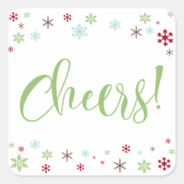 スノーフレークウィムシー応援、アップルグリーン型 スクエアシール