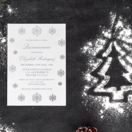 スノーフレークウィンターキンセアニェラ 箔招待状