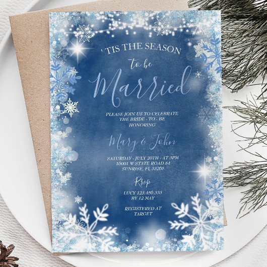 スノーフレークウィンタークリスマスグリーン結婚フローラ 招待状