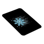 スノーフレークウィンタークリスマスマッチメンズウィメンズキ マグネット (右側)