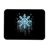 スノーフレークウィンタークリスマスマッチメンズウィメンズキ マグネット (横)