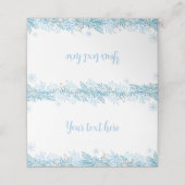 スノーフレークウィンタークリスマス誕生日座席表 プレイスカード (外部開封)