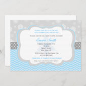 スノーフレークウィンターベビーシャワー招待状 招待状 (正面/裏面)