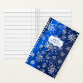 スノーフレークウィンターホリデーズクリスマス ノートブック (内側)