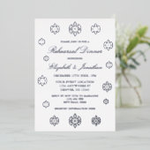 スノーフレークウィンターリハーサルディナー 箔招待状 (立ち正面)