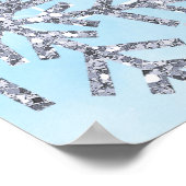 スノーフレークウィンターワンダーランドウェルカムサインのみ ポスター (角)