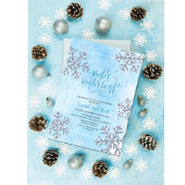 スノーフレークウィンターワンダーランドウェルカムサインのみ ポスター