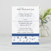 スノーフレークウィンターワンダーランドパーティの招待状 招待状 (スタンド正面)