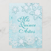 スノーフレークウィンターワンダーランド招待状 招待状 (正面/裏面)