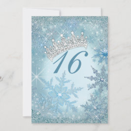 スノーフレークウィンターワンダーランド招待状 招待状