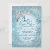 スノーフレークウィンターワンダーランド招待状 招待状 (裏面)