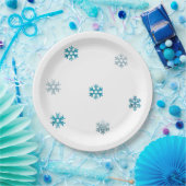スノーフレークウィンター紙プレート ペーパープレート (パーティー)