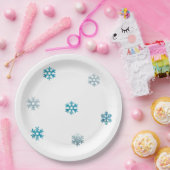 スノーフレークウィンター紙プレート ペーパープレート (パーティー)