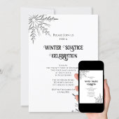スノーフレークウィンター至お祝い 招待状