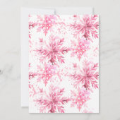 スノーフレークウォーターカラーウィンターワンダーランド誕生日 招待状 (裏面)