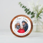 スノーフレークウッドクリスマスファミリーフォト シーズンカード (スタンド正面)