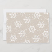 スノーフレークウッドランドアニマルズベビーシャワー招待状 招待状 (裏面)