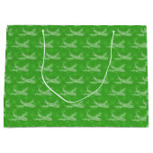 スノーフレークエアライナー – 緑 ラージペーパーバッグ (正面)
