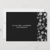 スノーフレークエッジバー(ユダヤ教の)バル・ミツバー 招待状 (裏面)