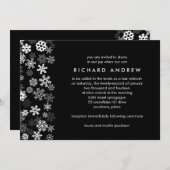 スノーフレークエッジバー(ユダヤ教の)バル・ミツバー 招待状 (正面/裏面)