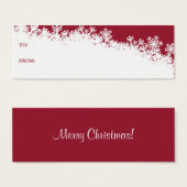 スノーフレークエッジホリデーギフトカード (正面&裏面)