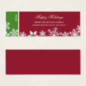 スノーフレークエッジホリデーギフトラベル (正面&裏面)